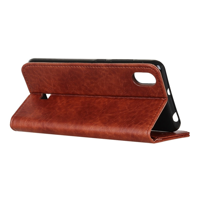 For LG K20 2019 Magnetic Retro Crazy Horse Texture Horizontal Flip Leather Case with Holder & Card Slots & Wallet