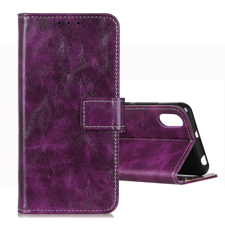 For LG K20 2019 Retro Crazy Horse Texture Horizontal Flip Leather Case with Holder & Card Slots & Wallet & Photo Frame