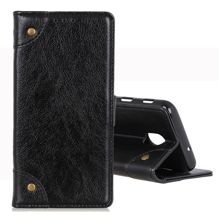 For LG K30 2019 Copper Buckle Nappa Texture Horizontal Flip Leather Case with Holder & Card Slots & Wallet