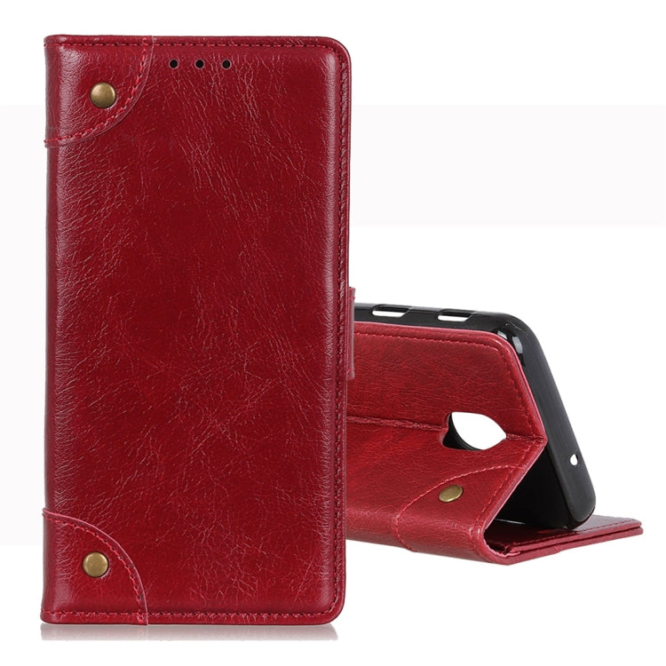 For LG K30 2019 Copper Buckle Nappa Texture Horizontal Flip Leather Case with Holder & Card Slots & Wallet