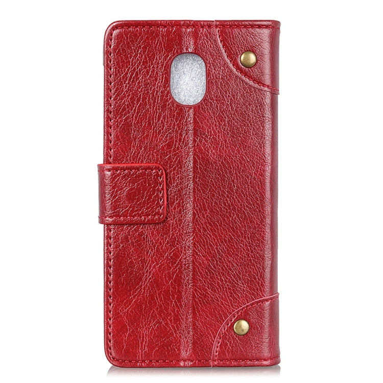 For LG K30 2019 Copper Buckle Nappa Texture Horizontal Flip Leather Case with Holder & Card Slots & Wallet