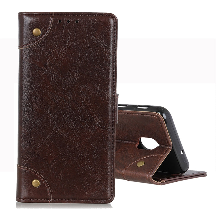 For LG K30 2019 Copper Buckle Nappa Texture Horizontal Flip Leather Case with Holder & Card Slots & Wallet