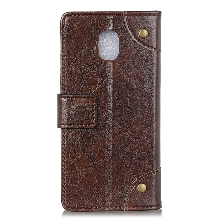 For LG K30 2019 Copper Buckle Nappa Texture Horizontal Flip Leather Case with Holder & Card Slots & Wallet
