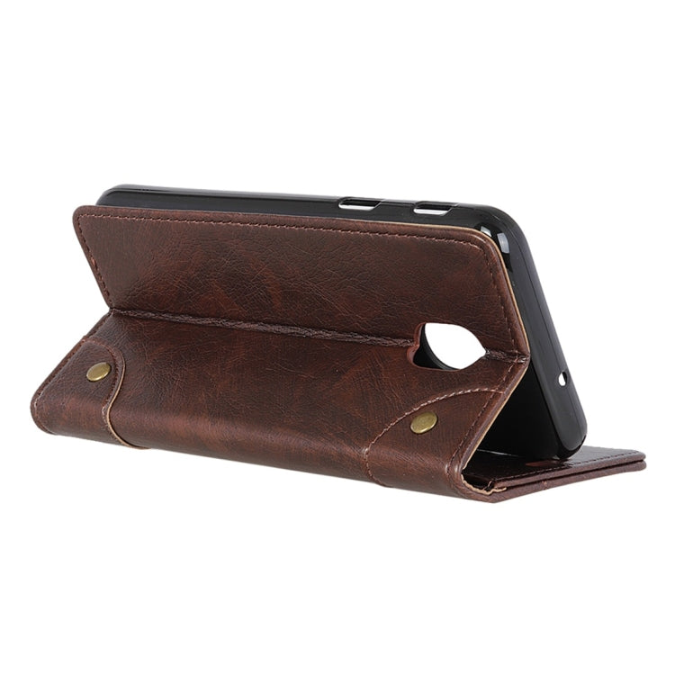 For LG K30 2019 Copper Buckle Nappa Texture Horizontal Flip Leather Case with Holder & Card Slots & Wallet