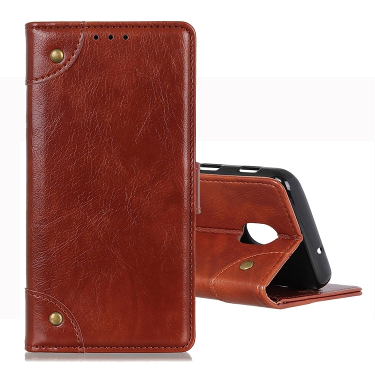 For LG K30 2019 Copper Buckle Nappa Texture Horizontal Flip Leather Case with Holder & Card Slots & Wallet