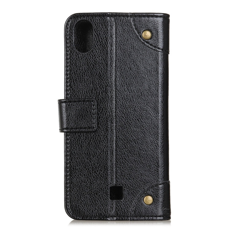 For LG K20 2019 Copper Buckle Nappa Texture Horizontal Flip Leather Case with Holder & Card Slots & Wallet