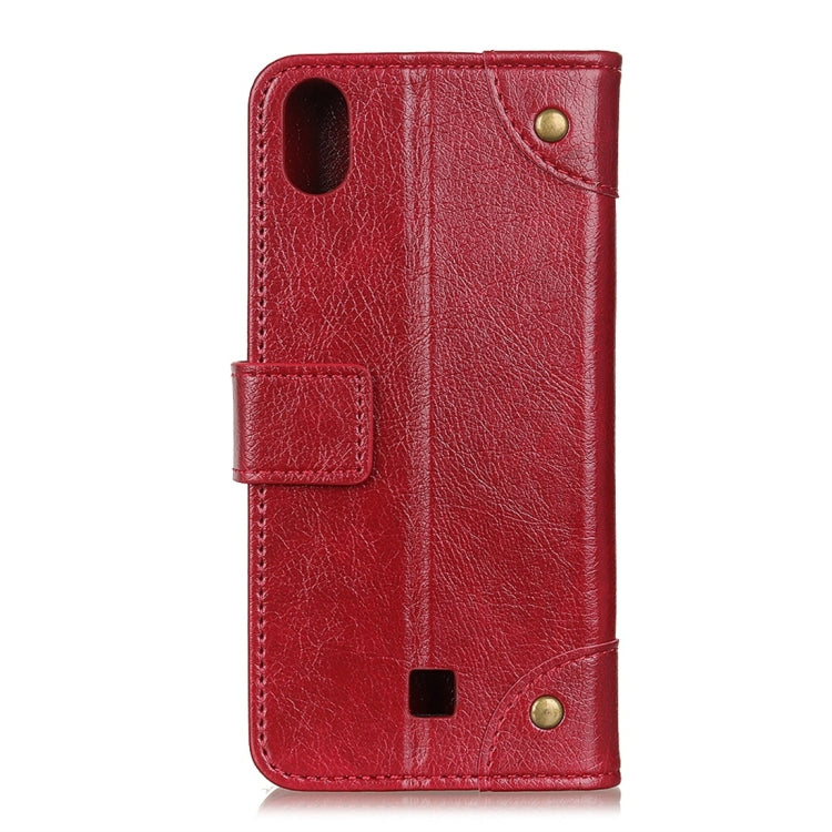 For LG K20 2019 Copper Buckle Nappa Texture Horizontal Flip Leather Case with Holder & Card Slots & Wallet