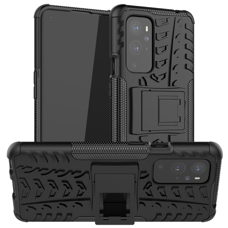 For OnePlus 9 Pro Tire Texture Shockproof TPU+PC Protective Case with Holder