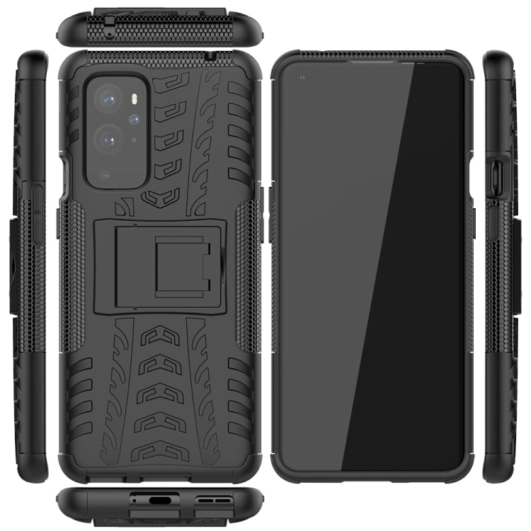 For OnePlus 9 Pro Tire Texture Shockproof TPU+PC Protective Case with Holder
