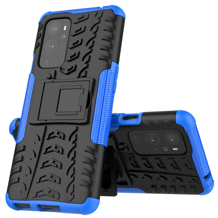 For OnePlus 9 Pro Tire Texture Shockproof TPU+PC Protective Case with Holder
