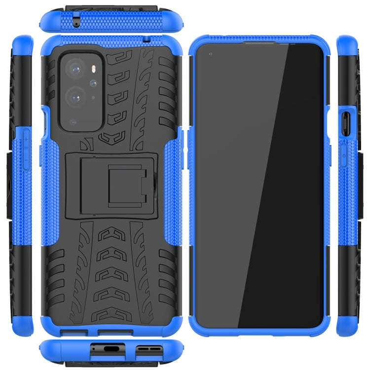 For OnePlus 9 Pro Tire Texture Shockproof TPU+PC Protective Case with Holder