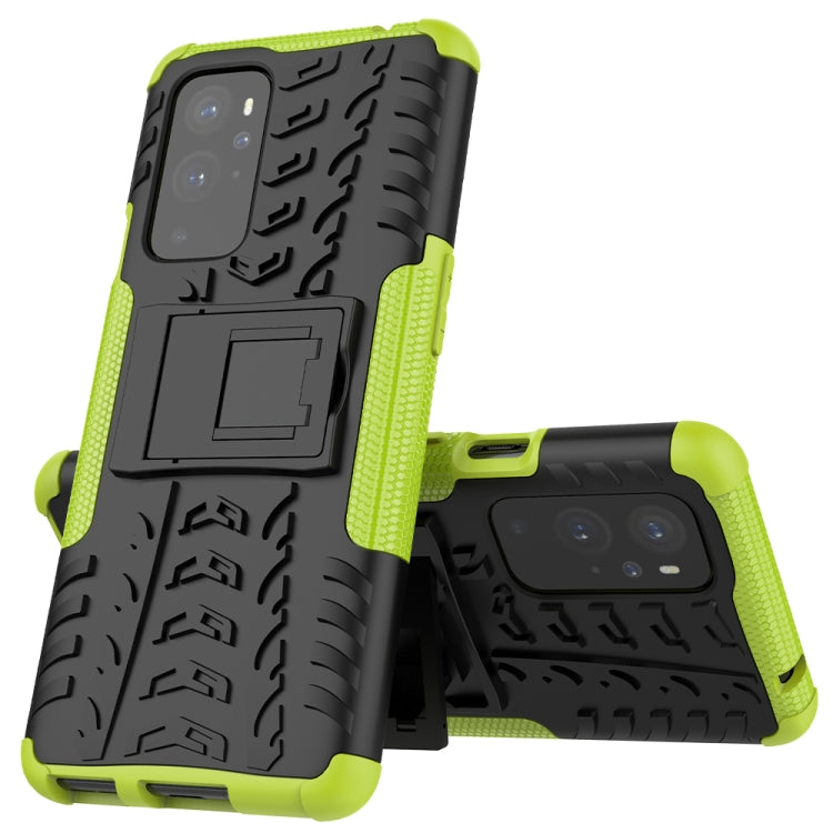 For OnePlus 9 Pro Tire Texture Shockproof TPU+PC Protective Case with Holder