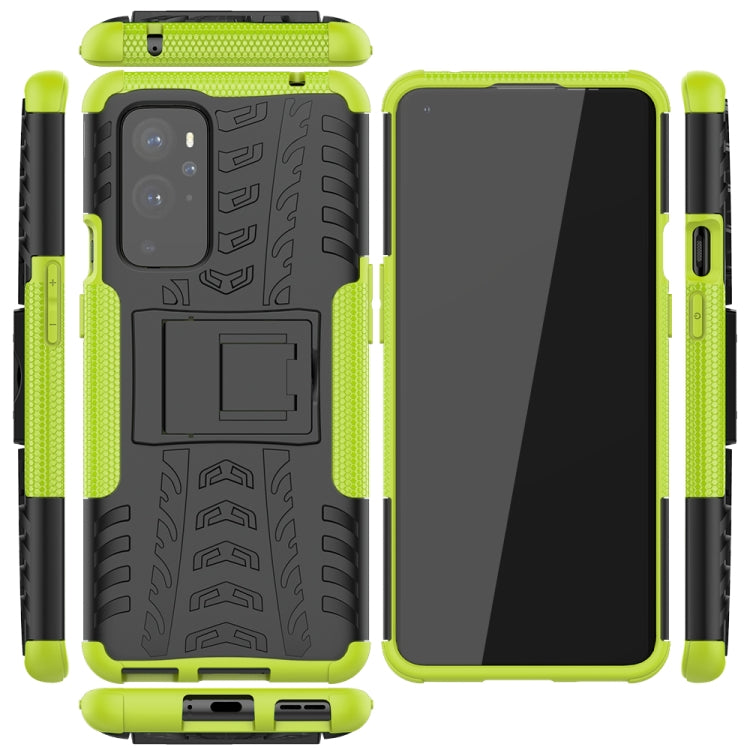 For OnePlus 9 Pro Tire Texture Shockproof TPU+PC Protective Case with Holder