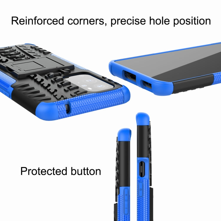 For OnePlus 9 Pro Tire Texture Shockproof TPU+PC Protective Case with Holder