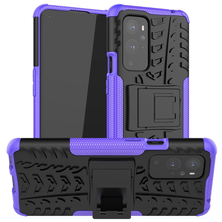 For OnePlus 9 Pro Tire Texture Shockproof TPU+PC Protective Case with Holder