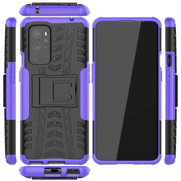 For OnePlus 9 Pro Tire Texture Shockproof TPU+PC Protective Case with Holder
