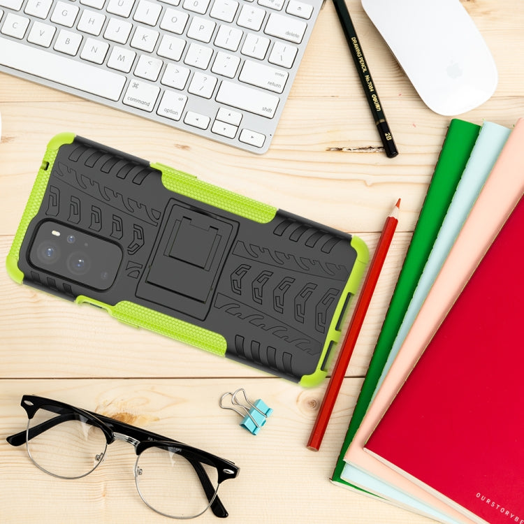 For OnePlus 9 Pro Tire Texture Shockproof TPU+PC Protective Case with Holder