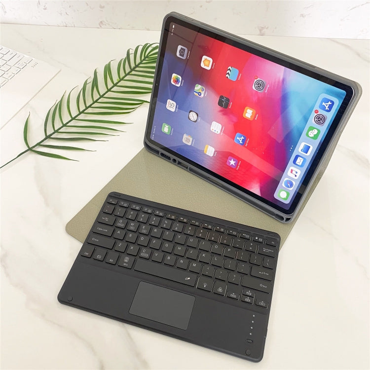 HK131T Detachable RGB Backlight Bluetooth Keyboard Leather + TPU Tablet Case with Touchpad & Pen Slot For iPad Pro 12.9 (2018 / 2020)