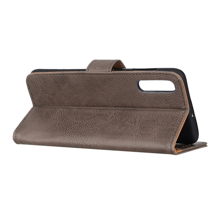 For Samsung Galaxy A02 KHAZNEH Cowhide Texture Horizontal Flip Leather Case with Holder & Card Slots & Wallet