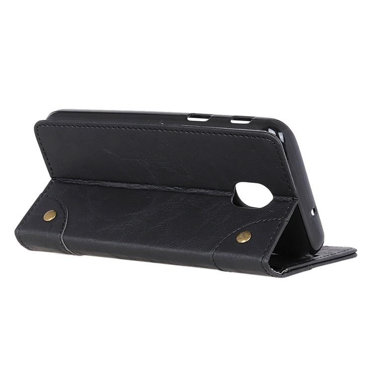 For LG K30 2019 Copper Buckle Retro Crazy Horse Texture Horizontal Flip Leather Case with Holder & Card Slots & Wallet