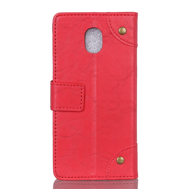 For LG K30 2019 Copper Buckle Retro Crazy Horse Texture Horizontal Flip Leather Case with Holder & Card Slots & Wallet