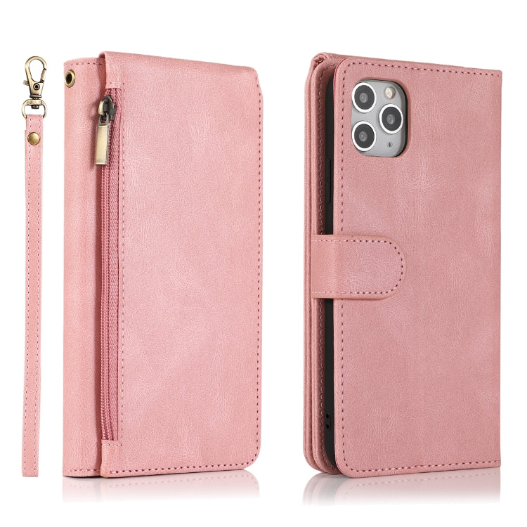 For iPhone 11 Pro Skin-feel Crazy Horse Texture Zipper Wallet Bag Horizontal Flip Leather Case with Holder & Card Slots & Wallet & Lanyard