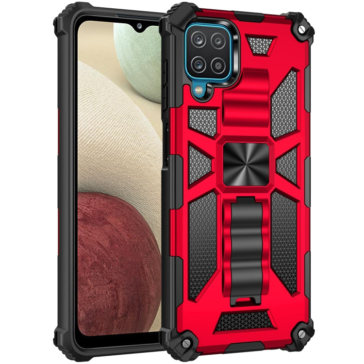 For Samsung Galaxy A12 Shockproof TPU + PC Magnetic Protective Case with Holder