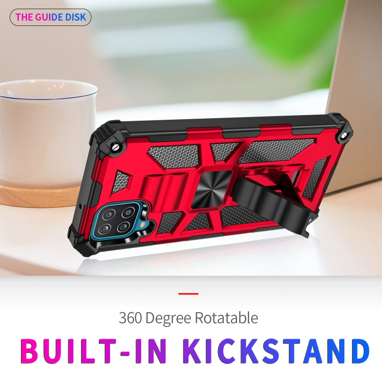 For Samsung Galaxy A12 Shockproof TPU + PC Magnetic Protective Case with Holder