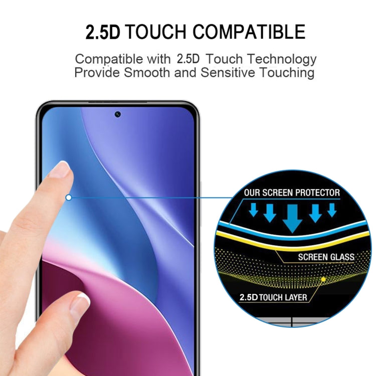 For Xiaomi Redmi K40 Pro Full Glue Full Screen Tempered Glass Film