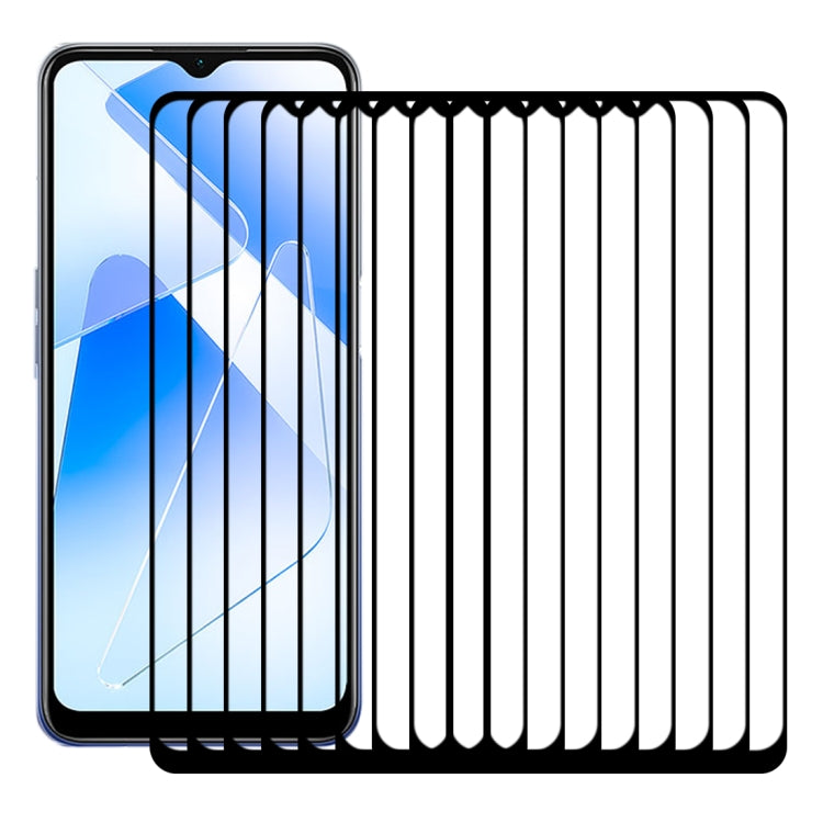 For OPPO A55 5G 25 PCS Full Glue Full Screen Tempered Glass Film