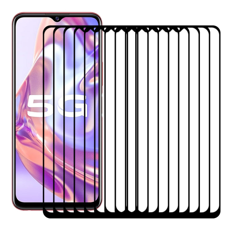 For vivo Y31s 5G 25 PCS Full Glue Full Screen Tempered Glass Film