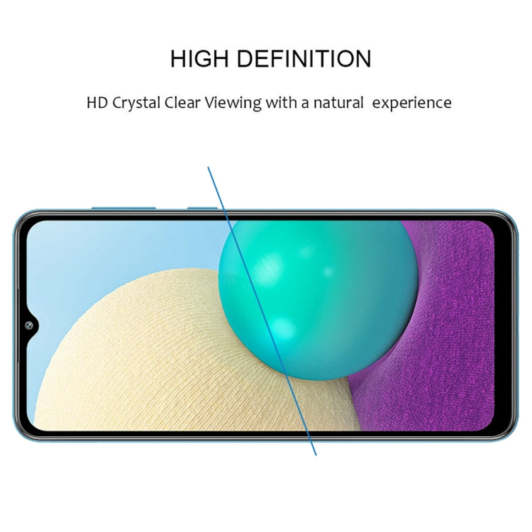 For Samsung Galaxy A02 25 PCS Full Glue Full Screen Tempered Glass Film