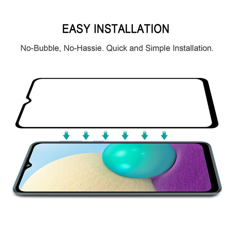 For Samsung Galaxy A02 25 PCS Full Glue Full Screen Tempered Glass Film