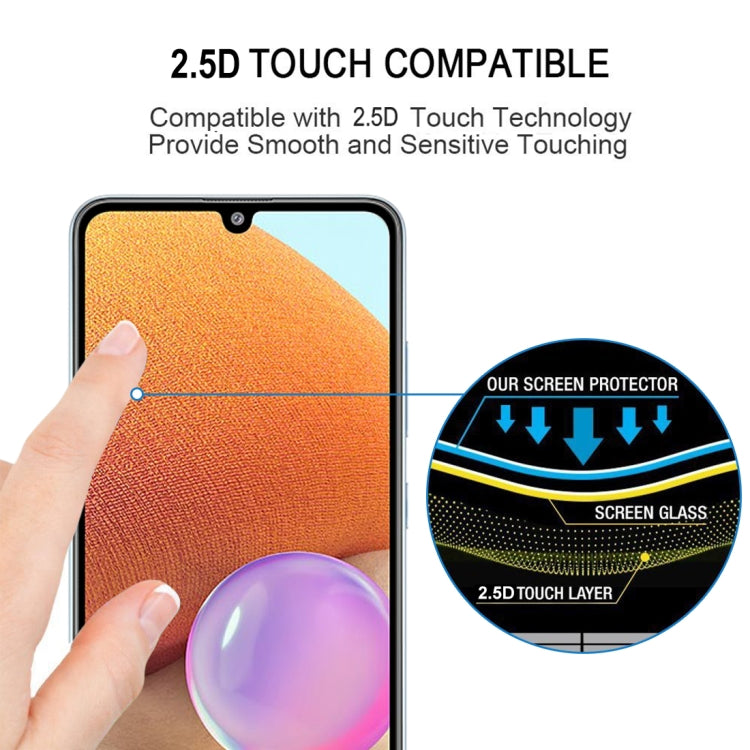 For Samsung Galaxy A32 4G 25 PCS Full Glue Full Screen Tempered Glass Film