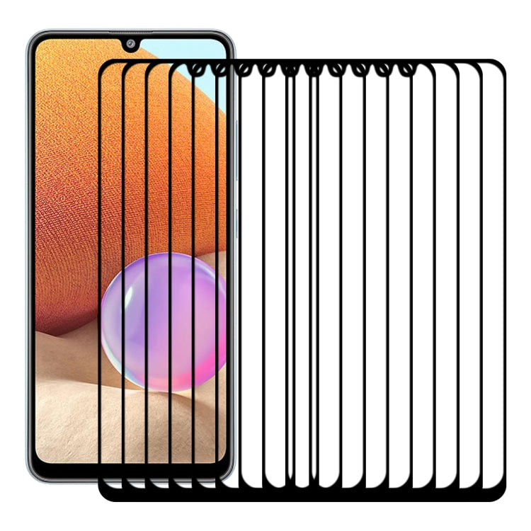 For Samsung Galaxy A32 4G 25 PCS Full Glue Full Screen Tempered Glass Film