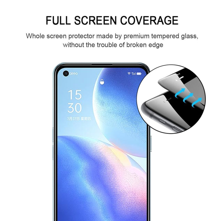 For OPPO Reno5 K 25 PCS Full Glue Full Screen Tempered Glass Film