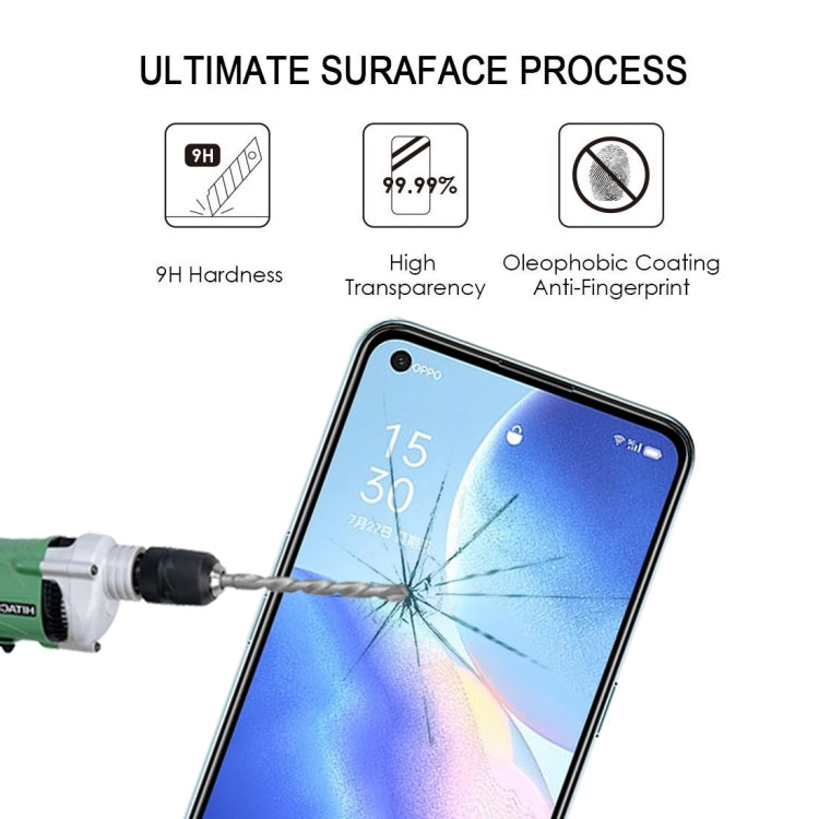 For OPPO Reno5 K 25 PCS Full Glue Full Screen Tempered Glass Film