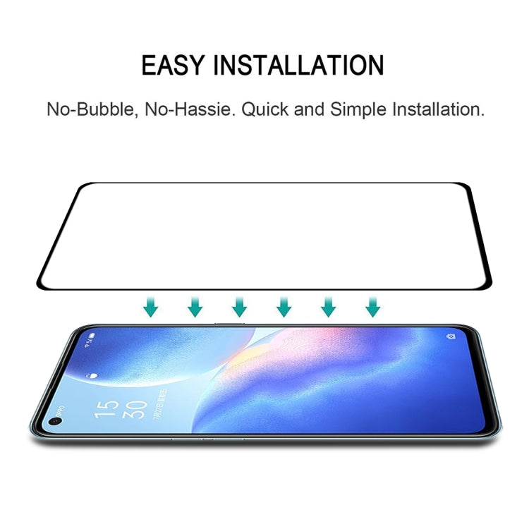 For OPPO Reno5 K 25 PCS Full Glue Full Screen Tempered Glass Film