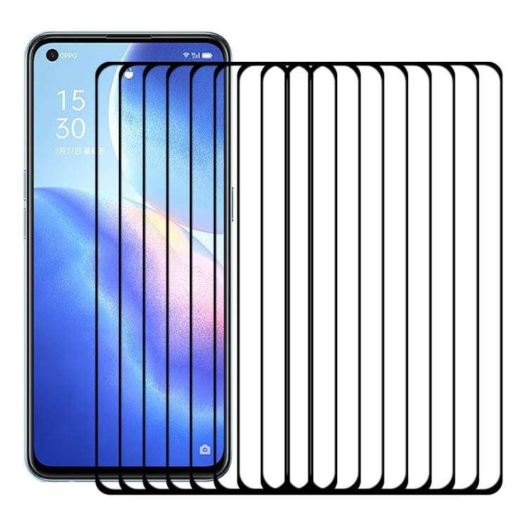 For OPPO Reno5 K 25 PCS Full Glue Full Screen Tempered Glass Film