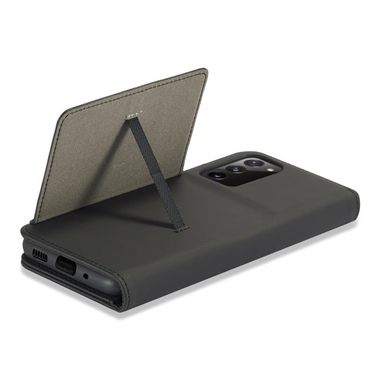 For Samsung Galaxy A02s 164mm (EU Version) Strong Magnetism Liquid Feel Horizontal Flip Leather Case with Holder & Card Slots & Wallet
