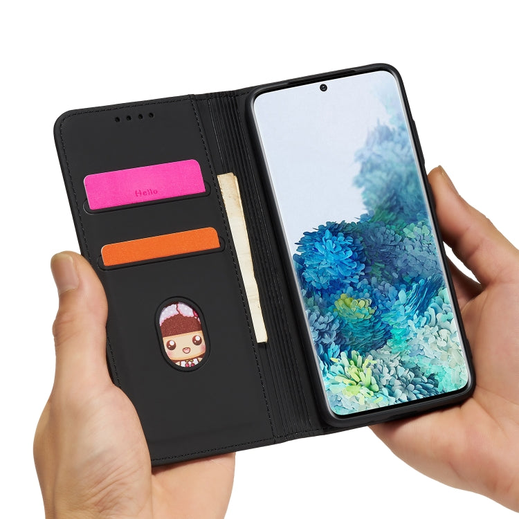 For Samsung Galaxy A02s 164mm (EU Version) Strong Magnetism Liquid Feel Horizontal Flip Leather Case with Holder & Card Slots & Wallet