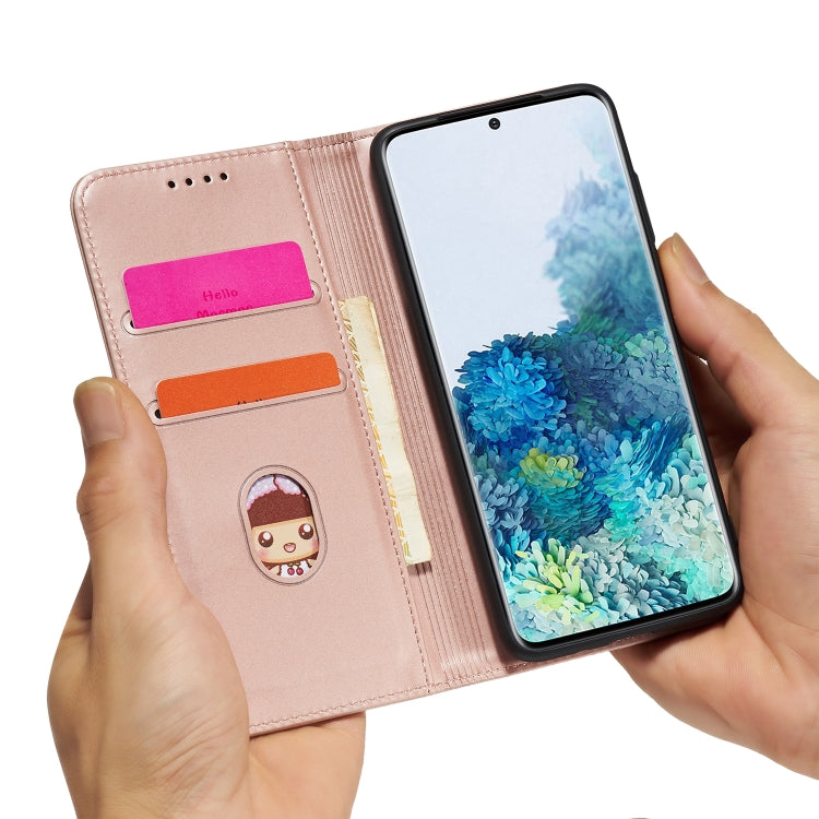 For Samsung Galaxy A02s 164mm (EU Version) Strong Magnetism Liquid Feel Horizontal Flip Leather Case with Holder & Card Slots & Wallet