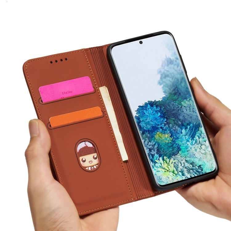 For Samsung Galaxy A02s 164mm (EU Version) Strong Magnetism Liquid Feel Horizontal Flip Leather Case with Holder & Card Slots & Wallet