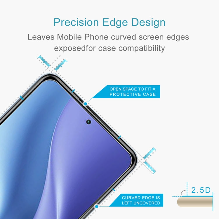 For Xiaomi Redmi K40 Pro 0.26mm 9H Surface Hardness 2.5D Explosion-proof Tempered Glass Non-full Screen Film