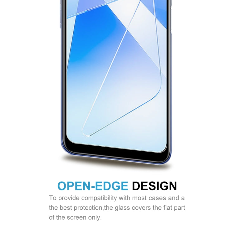 For OPPO A55 5G 10 PCS 0.26mm 9H Surface Hardness 2.5D Explosion-proof Tempered Glass Non-full Screen Film