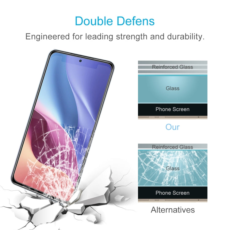 For Xiaomi Redmi K40 Pro 50 PCS 0.26mm 9H Surface Hardness 2.5D Explosion-proof Tempered Glass Non-full Screen Film
