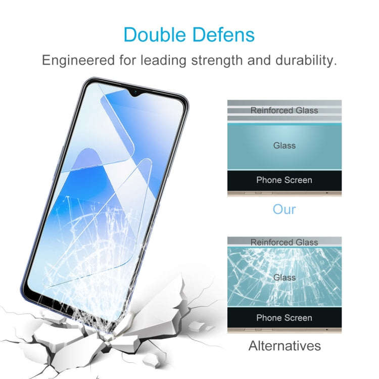 For OPPO A55 5G 50 PCS 0.26mm 9H Surface Hardness 2.5D Explosion-proof Tempered Glass Non-full Screen Film