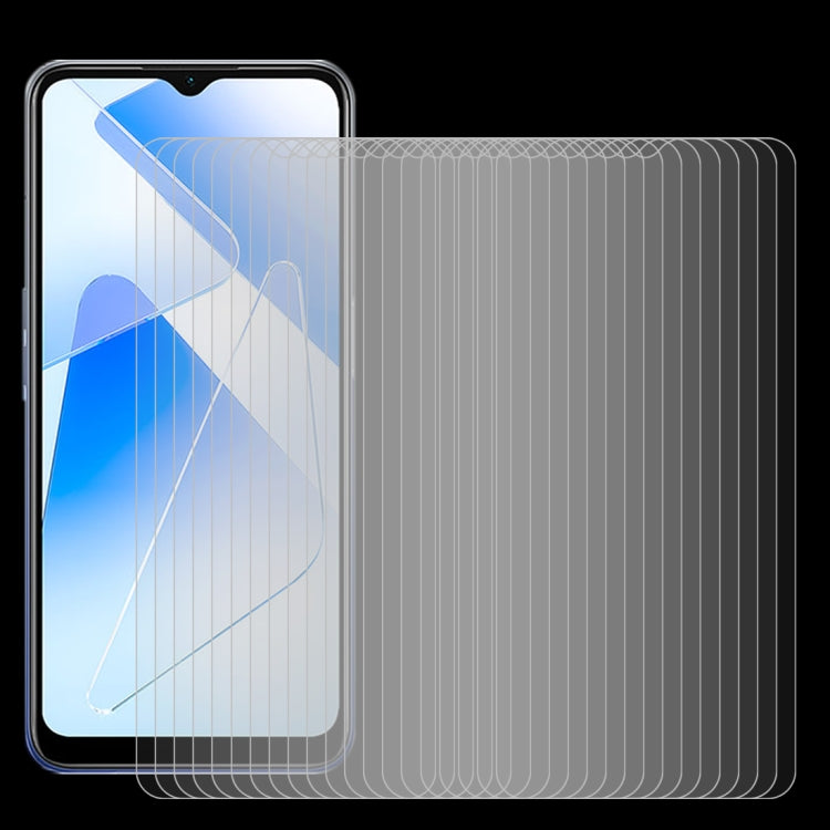 For OPPO A55 5G 50 PCS 0.26mm 9H Surface Hardness 2.5D Explosion-proof Tempered Glass Non-full Screen Film