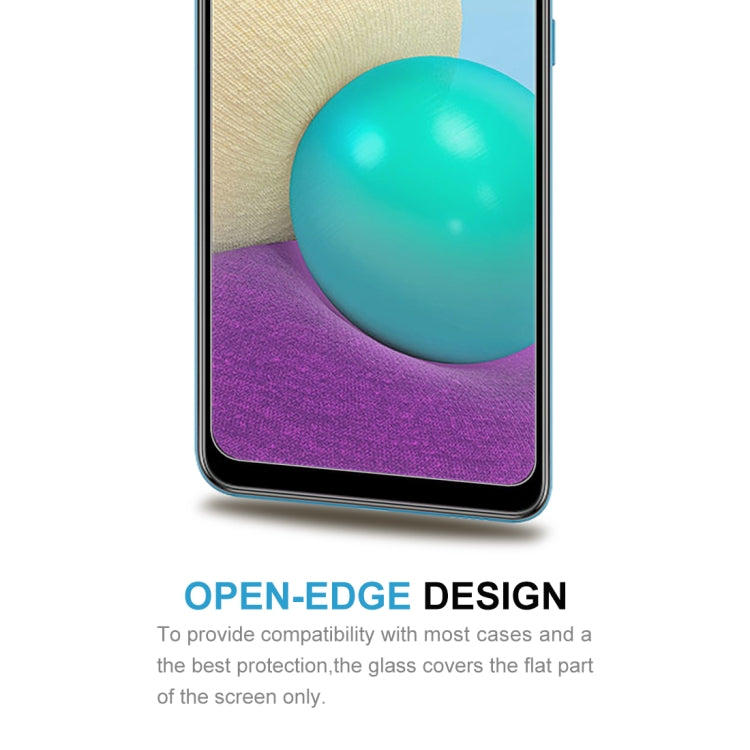 For Samsung Galaxy A02 50 PCS 0.26mm 9H Surface Hardness 2.5D Explosion-proof Tempered Glass Non-full Screen Film