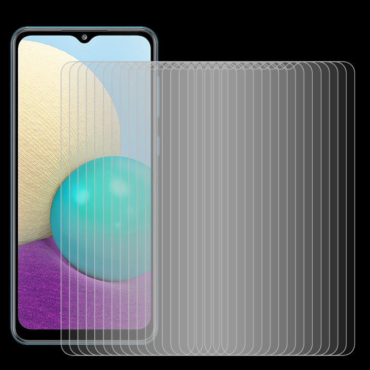 For Samsung Galaxy A02 50 PCS 0.26mm 9H Surface Hardness 2.5D Explosion-proof Tempered Glass Non-full Screen Film